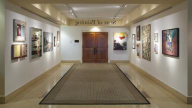 Photo of the Cochenour Gallery inside the LRC (Ensor Learning Resource Center)